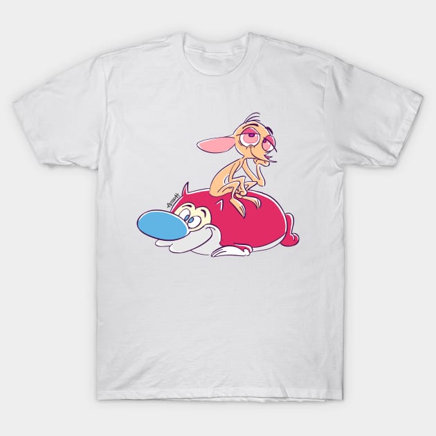 Ren and Stimpy T-Shirt by little-ampharos